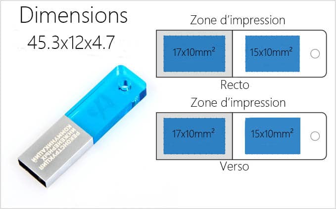 Schéma clé usb cristal personnalisée publicitaire logo