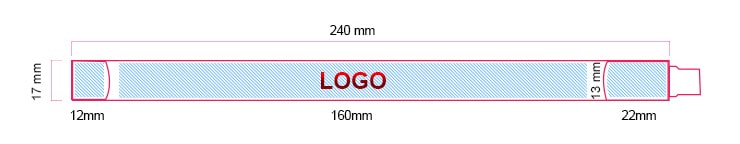 Schéma impression du logo bracelets USB - made to usb