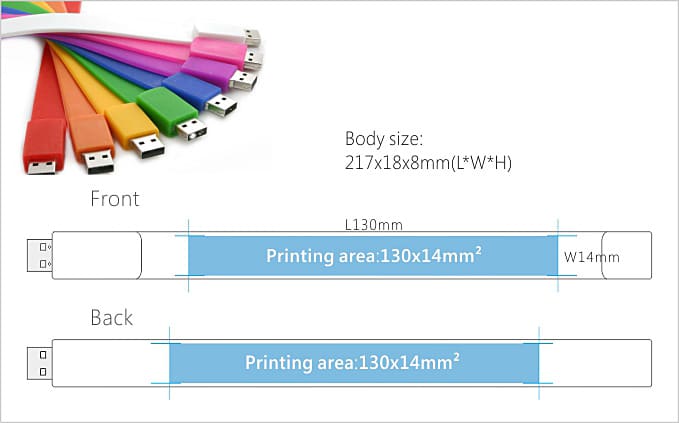 Custom USB wristband shema