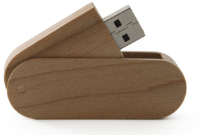 Clé USB rotative en bois