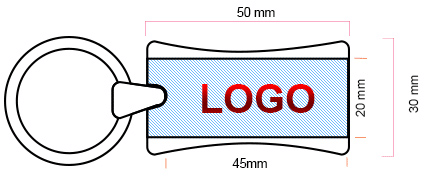 Schéma USB007 zone d'impression logo